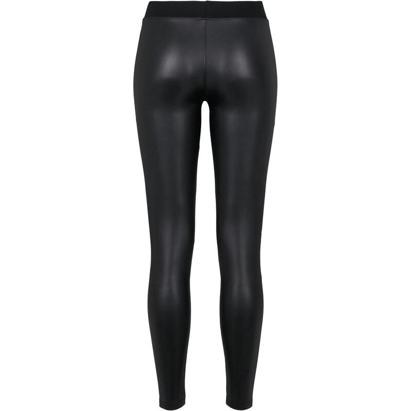 Dames Kunstleren Technische Legging (Zwart)