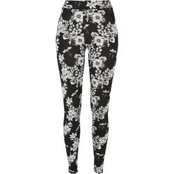 Leggings Diseño Flores para Mujer Negro