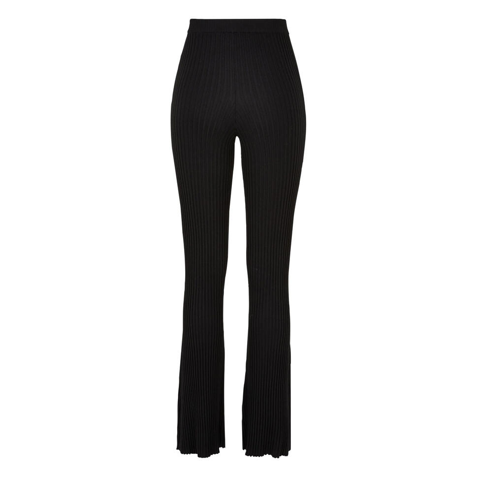 Legginsy Damskie Dzianinowa Prążkowana Szeroka
