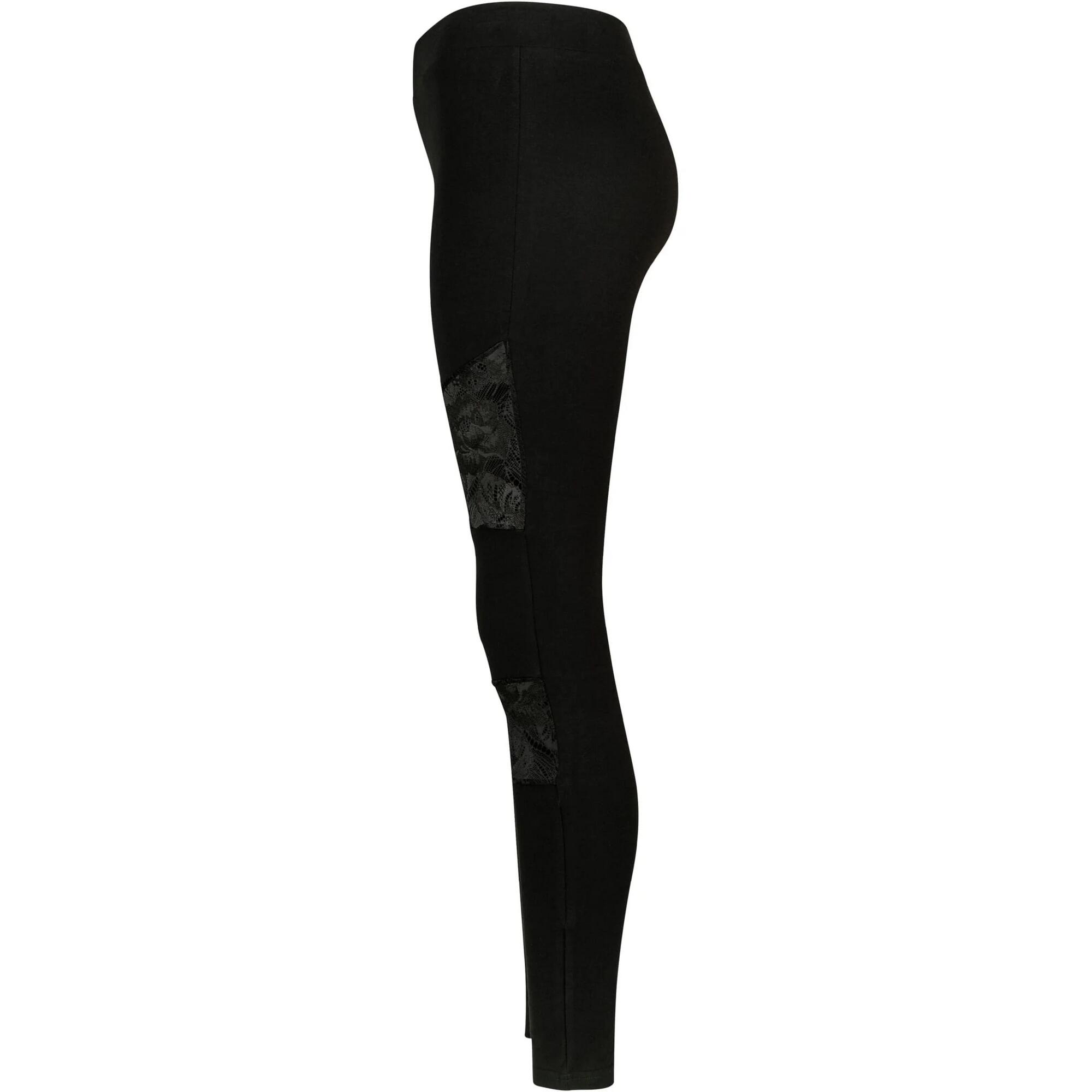 Pantacollant Dettaglio In Pizzo Donna Urban Classics Nero 3/3
