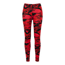 Leggings Diseño Camuflaje para Mujer Rojo