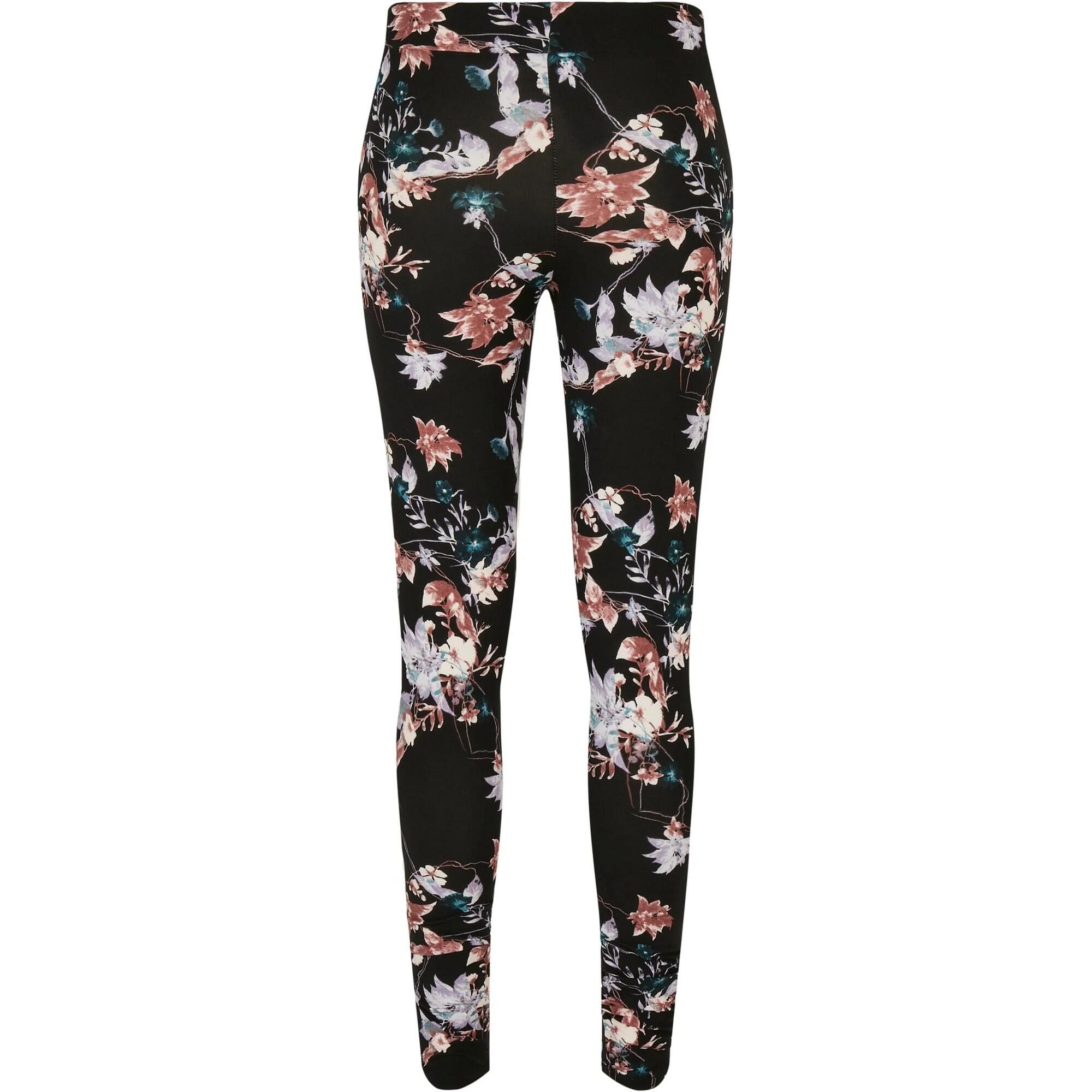 Pantacollant Floreale Donna Urban Classics Nero 2/4