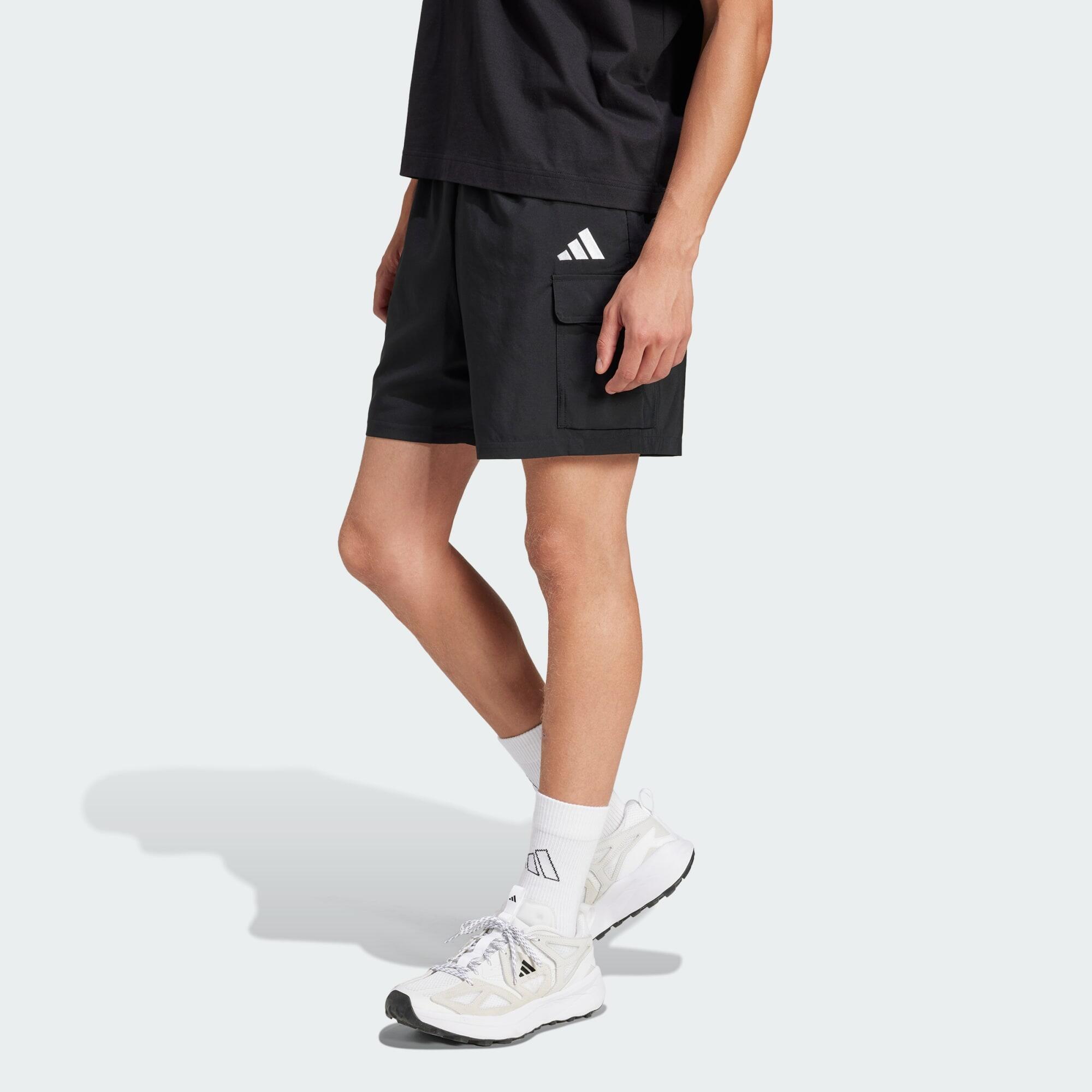 Adidas - Short Cargo Petit Logo Essentials Chelsea - Short - Blanc|noir - 48 Xl - Decathlon