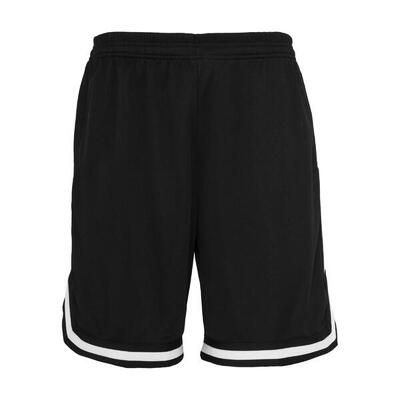 Heren mesh streep shorts (wit/zwart/wit)