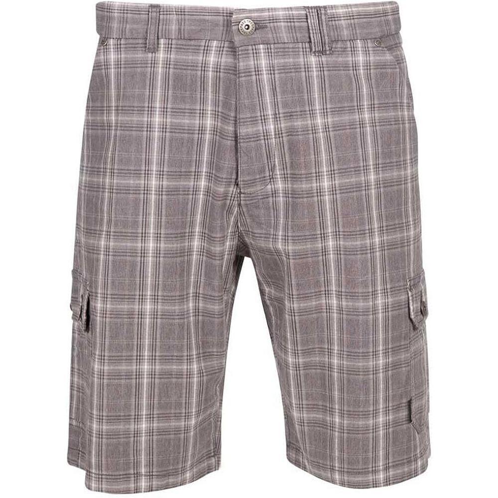 TRESPASS Mens Earwig Cargo Shorts (Storm Grey Check)