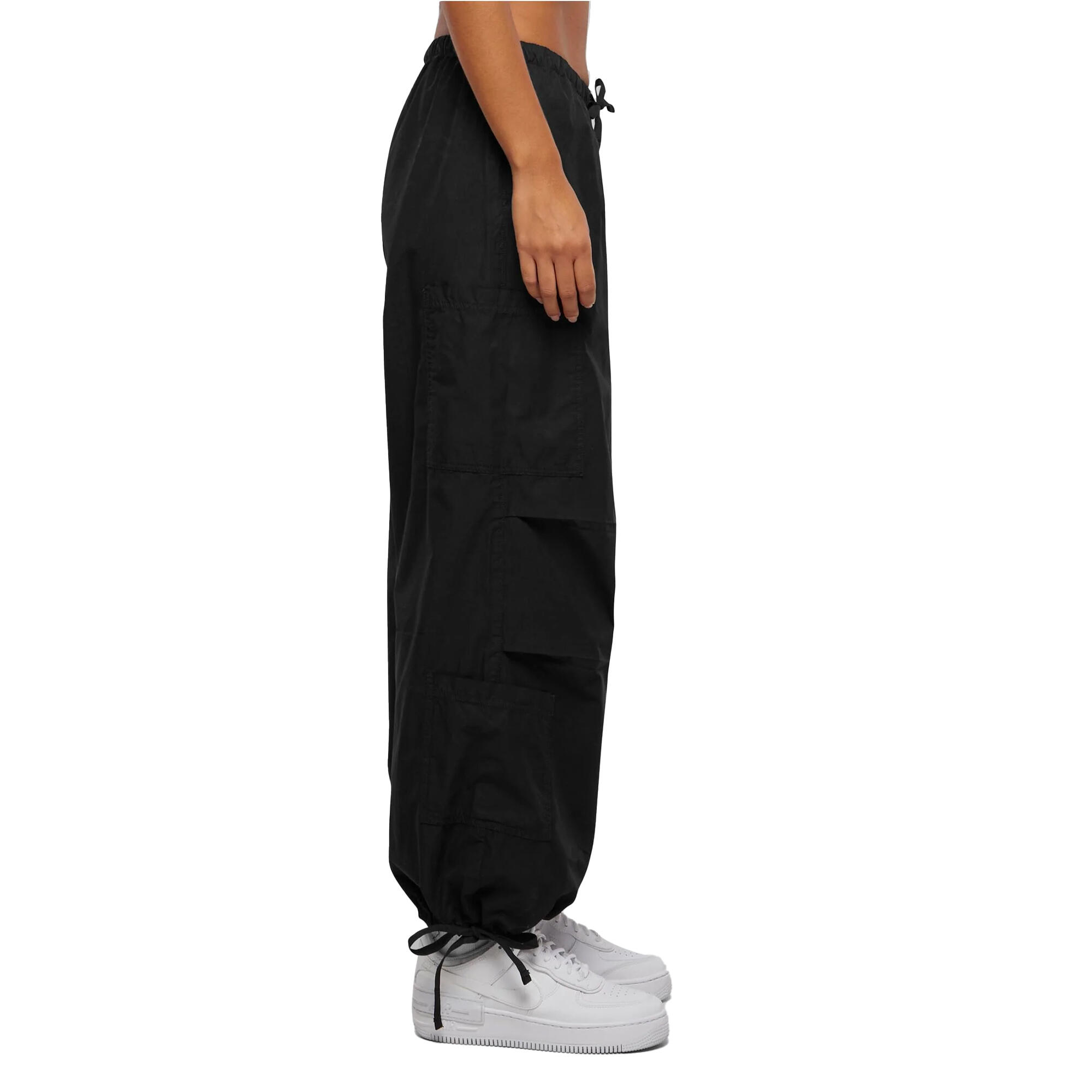Pantaloni Cargo Paracadute Donna Urban Classics Nero 4/4