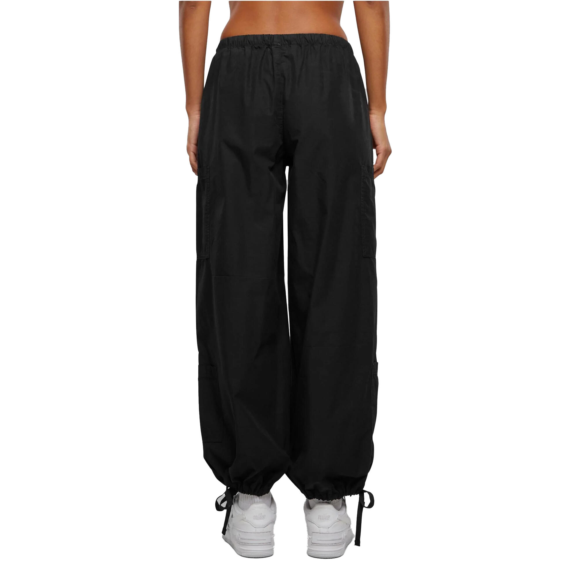 Pantaloni Cargo Paracadute Donna Urban Classics Nero 2/4