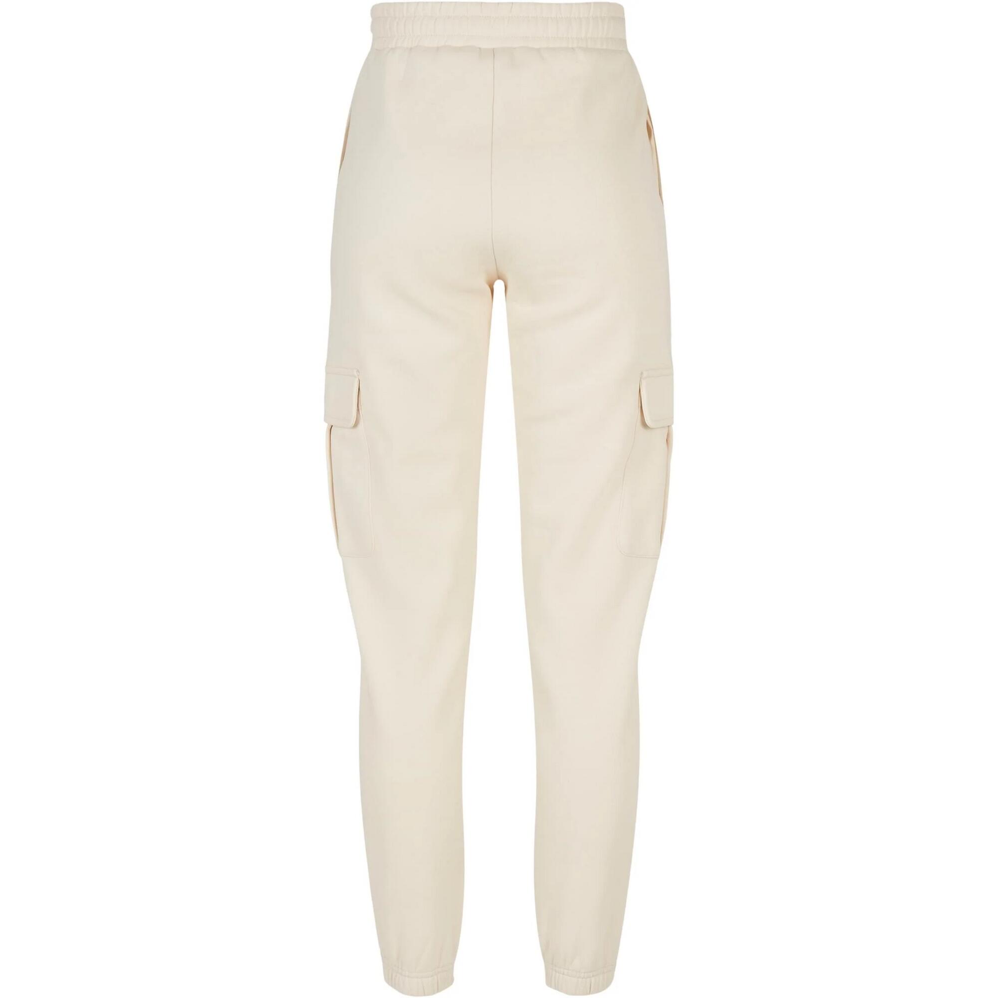 Pantaloni Cargo Vita Alta Donna Urban Classics Sabbia Bianca 2/3