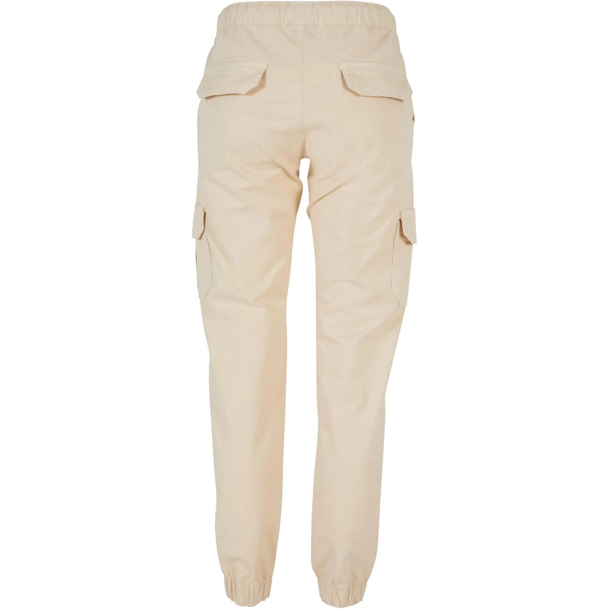 Pantaloni Da Jogging Tasca Cargo Vita Alta Donna Urban Classics Sabbia Bianca 2/3