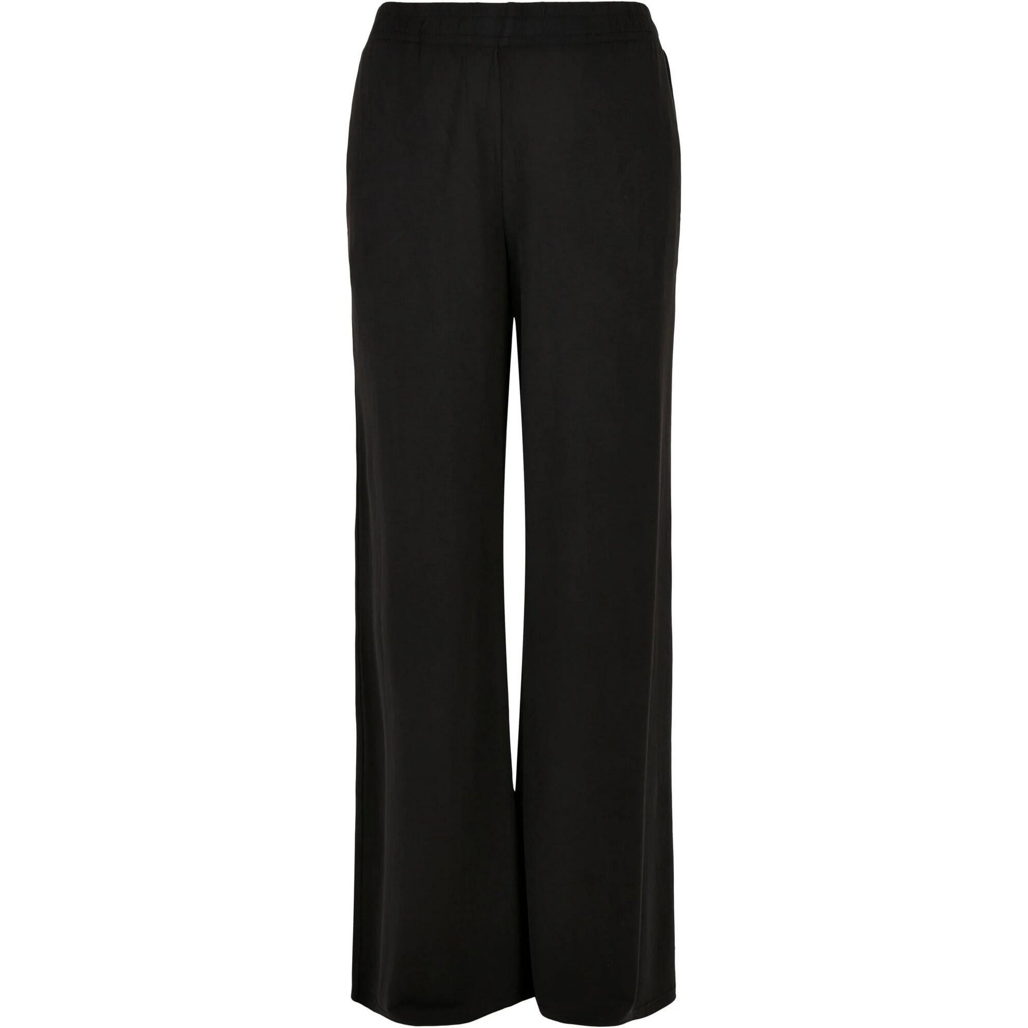 URBAN CLASSICS Calças de ioga de perna larga em modal para senhora/senhora Preto