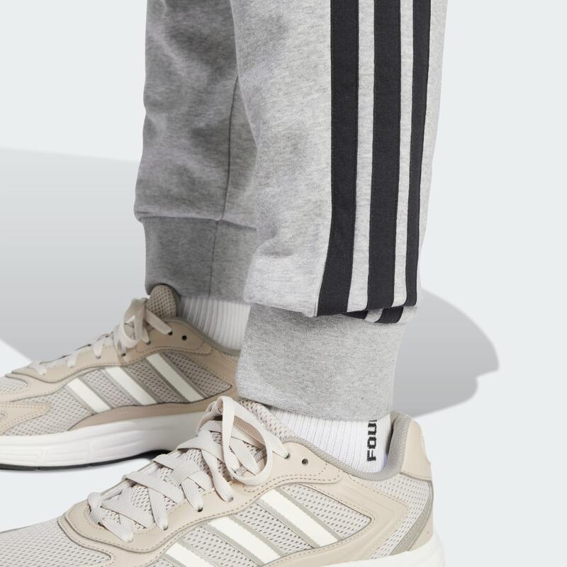 Pantaloni din material plușat Essential cu 3 dungi