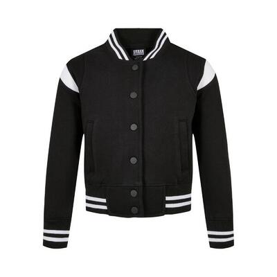 Sweatjack voor meisjes (zwart/wit)