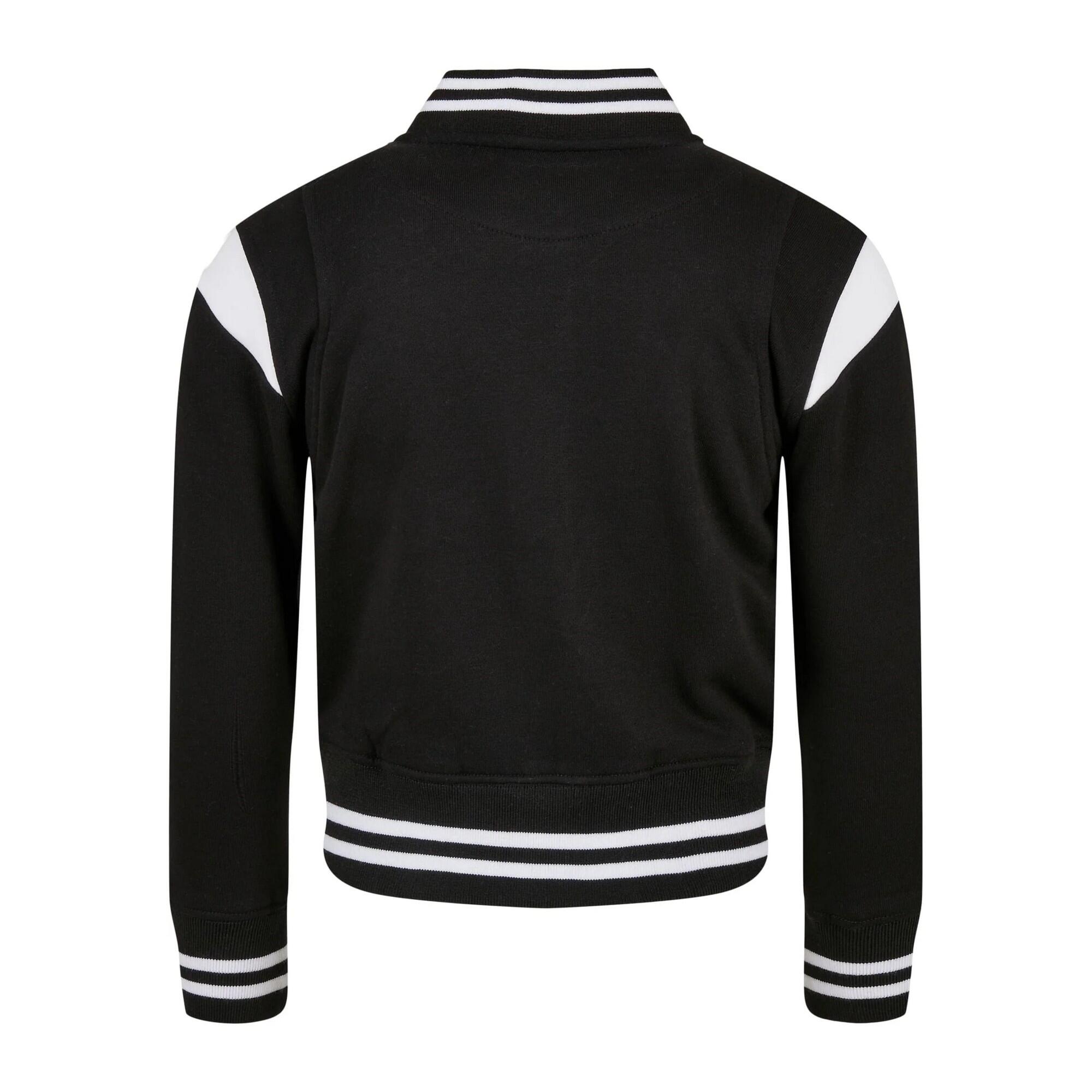 Sweatjack voor meisjes (Zwart/Wit) 2/2