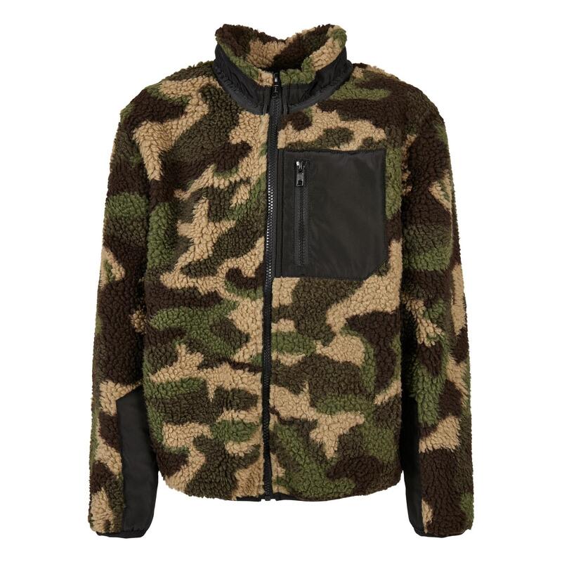 Camo Sherpa Jongens Jas (Hout)