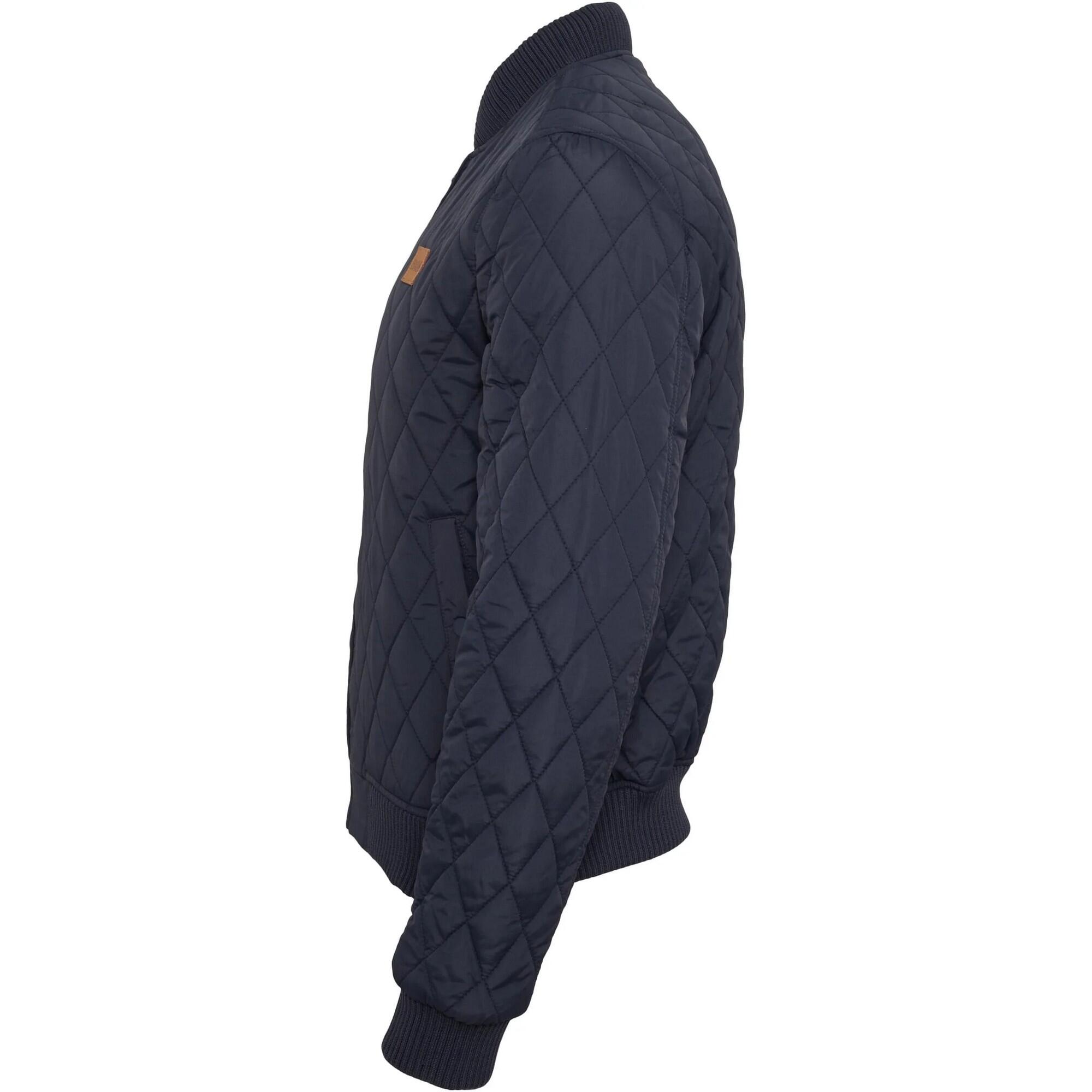 Giacca Diamante Trapuntato Uomo Urban Classics Blu Navy 3/4