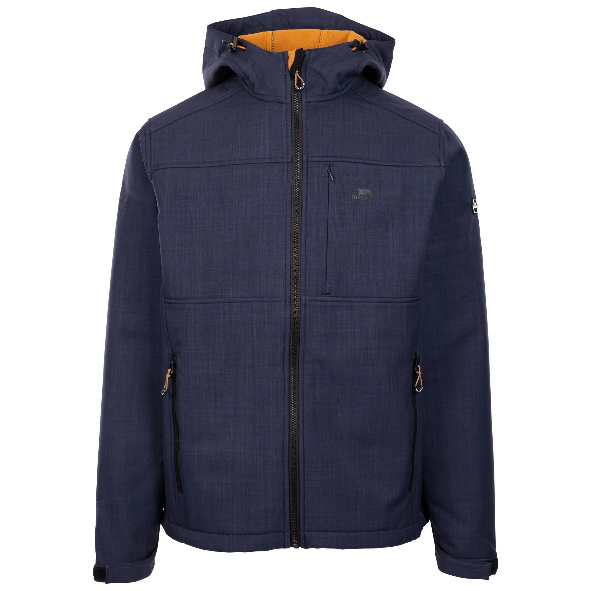 TRESPASS Mens Piber TP75 Soft Shell Jacket (Navy Marl)