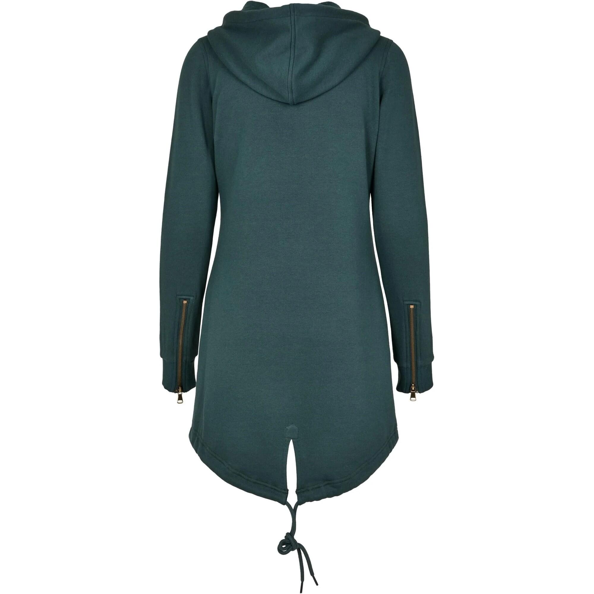 Parka In Felpa Donna Urban Classics Verde Bottiglia 2/2