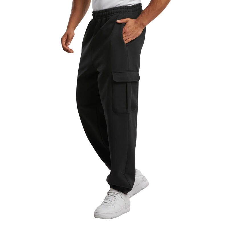 Heren 90s Cargo Joggingbroek (Zwart)