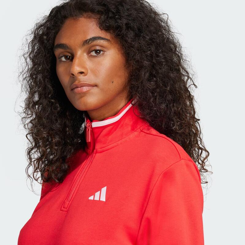 Bluza dresowa Essentials Color Pop French Terry Crop Quarter-Zip