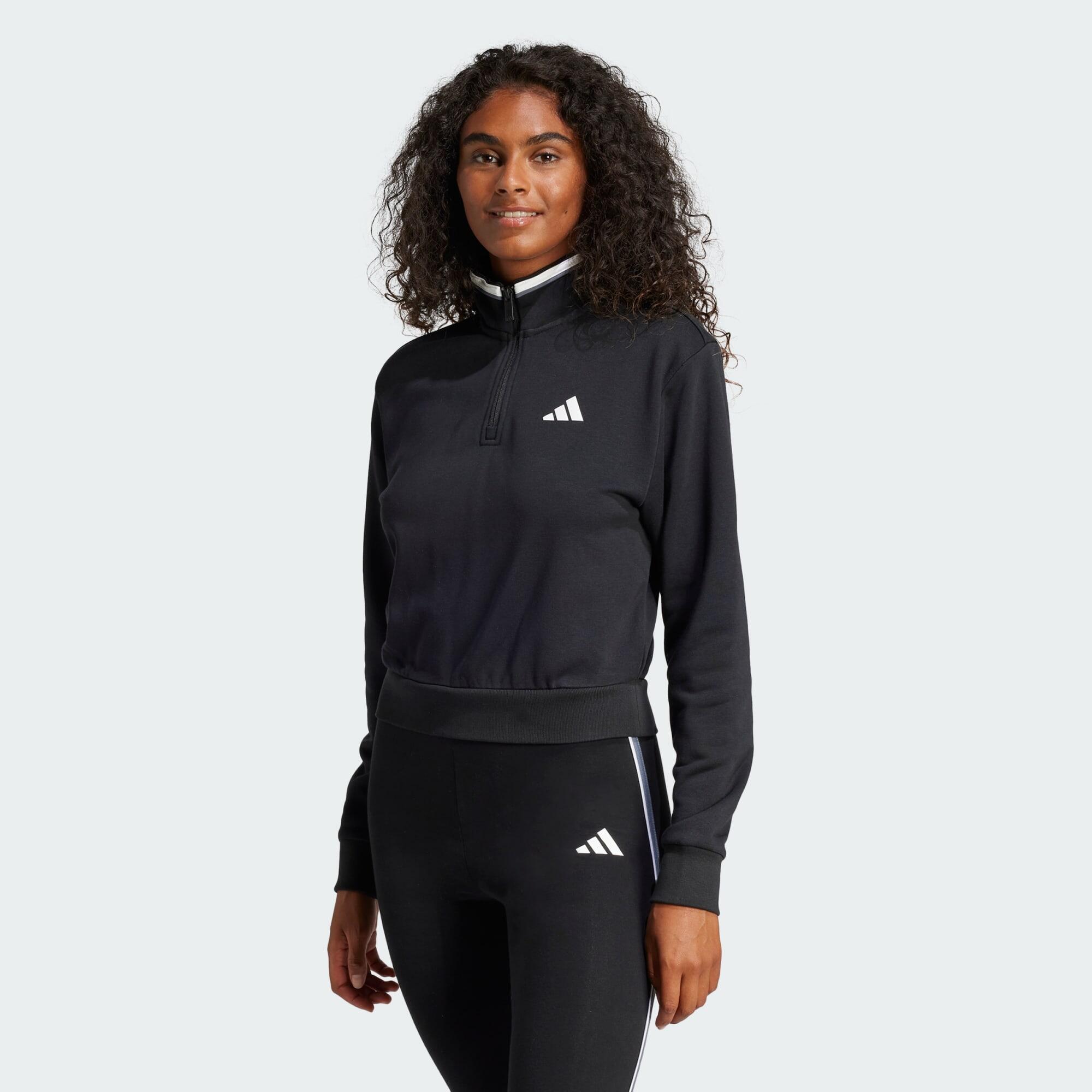 ADIDAS Essentials Color Pop French Terry Crop Trainingsjack met Korte Rits