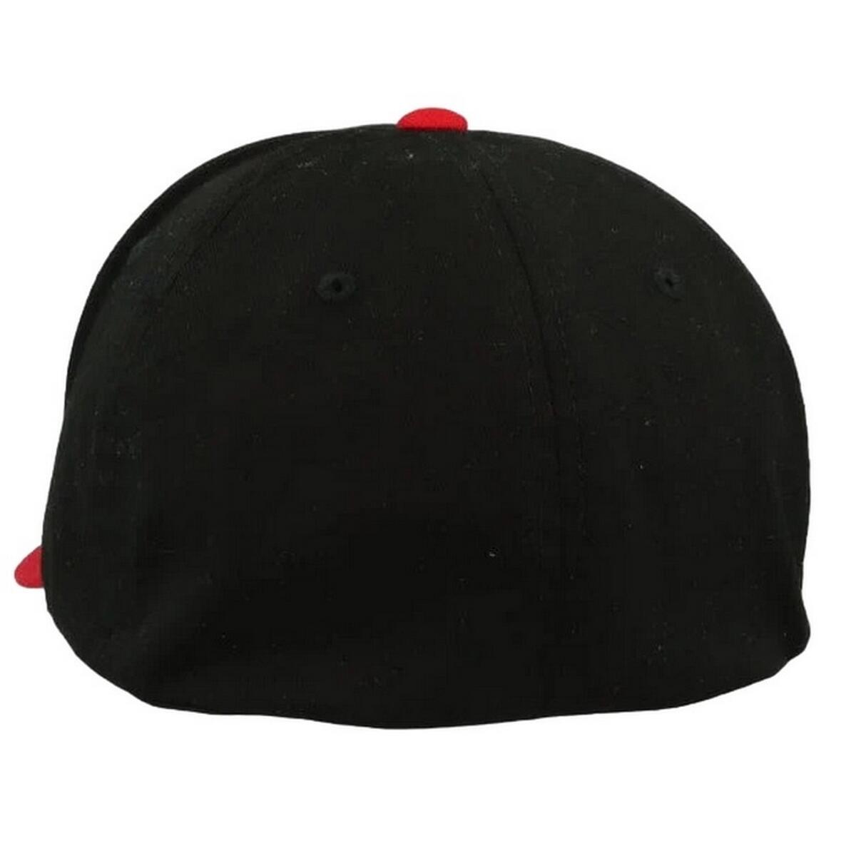 Cappellino Da Baseball Due Toni Flexfit Nero Rosso 2/3