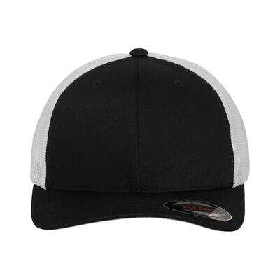 Tweekleurige mesh trucker cap (zwart/wit)