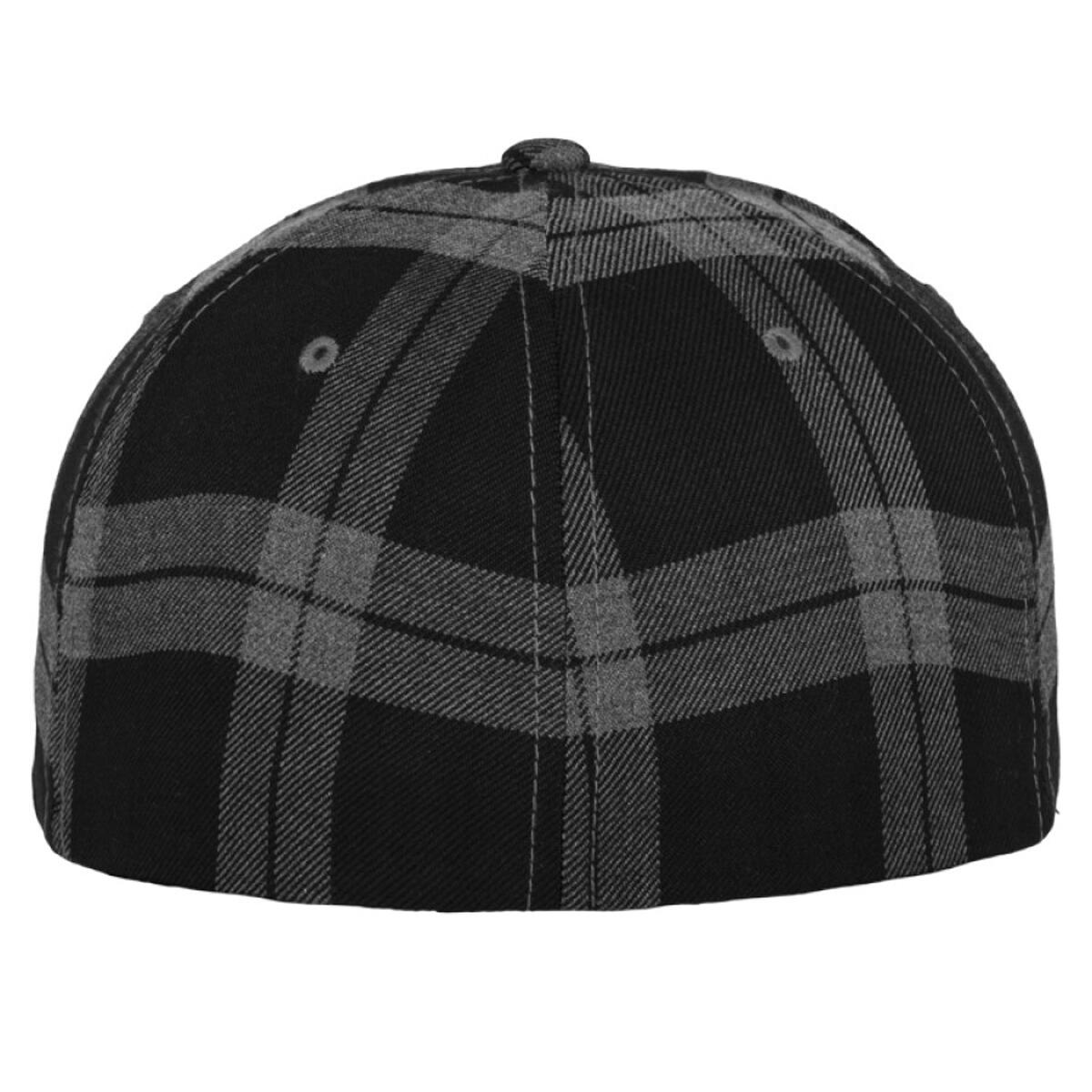 Cappellino Da Baseball Tartan Flexfit Nero Grigio 2/3