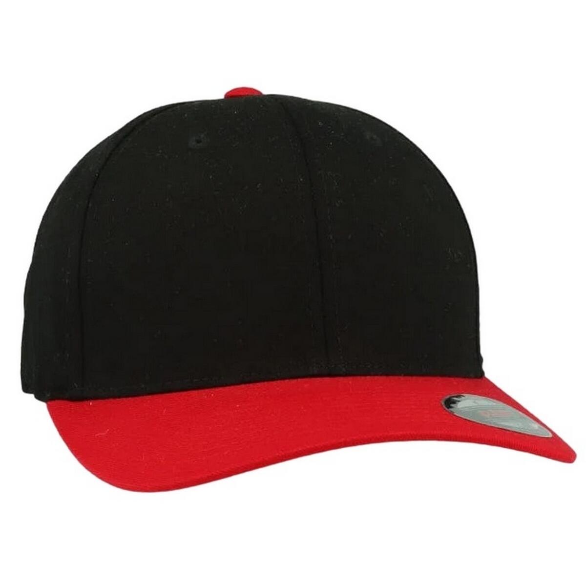 Cappellino Da Baseball Due Toni Flexfit Nero Rosso 3/3