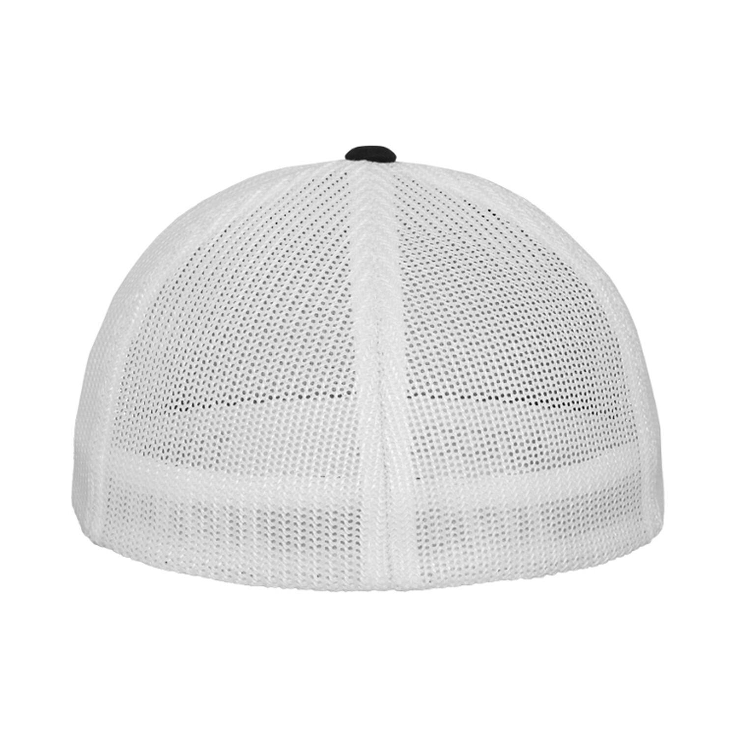 Cappellino Da Camionista Due Toni Flexfit Nero Bianco 2/2