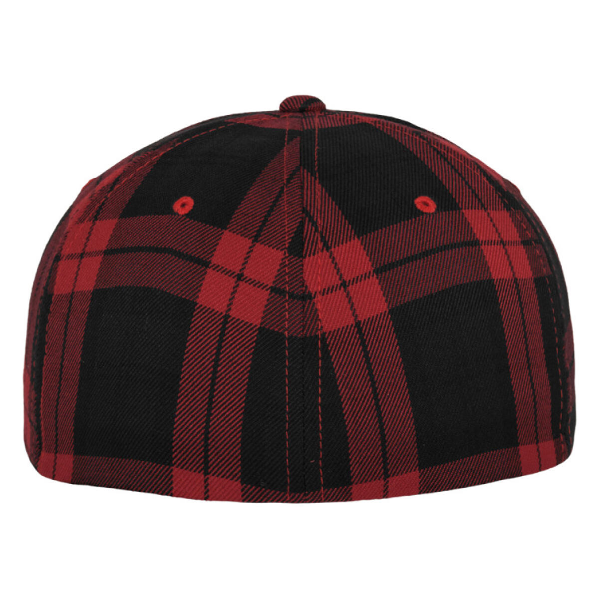 Cappellino Da Baseball Tartan Flexfit Nero Rosso 2/3