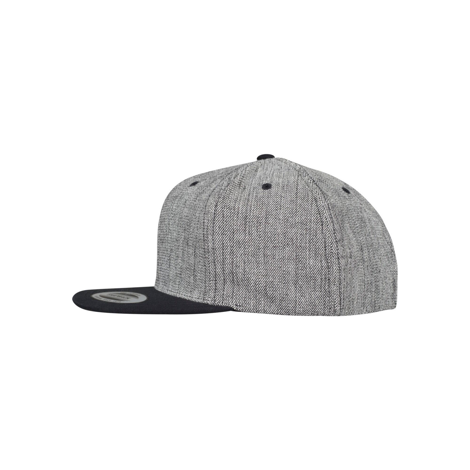 Cappellino Da Baseball Tinta Unita Flexfit Nero Melange Nero 3/5
