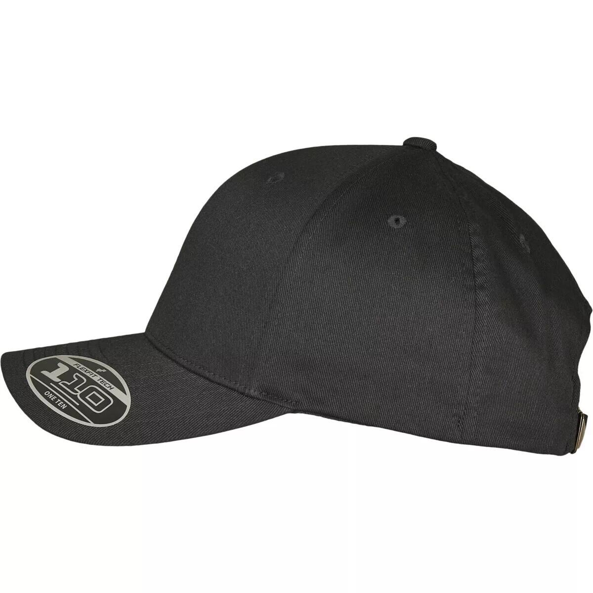 Boné de basebol com alça ajustável Wooly Combed (Preto) 3/4