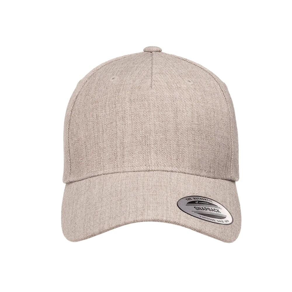 Boné Snapback YP Classics Curved 5 Panel (Cinzento Mesclado) 3/3