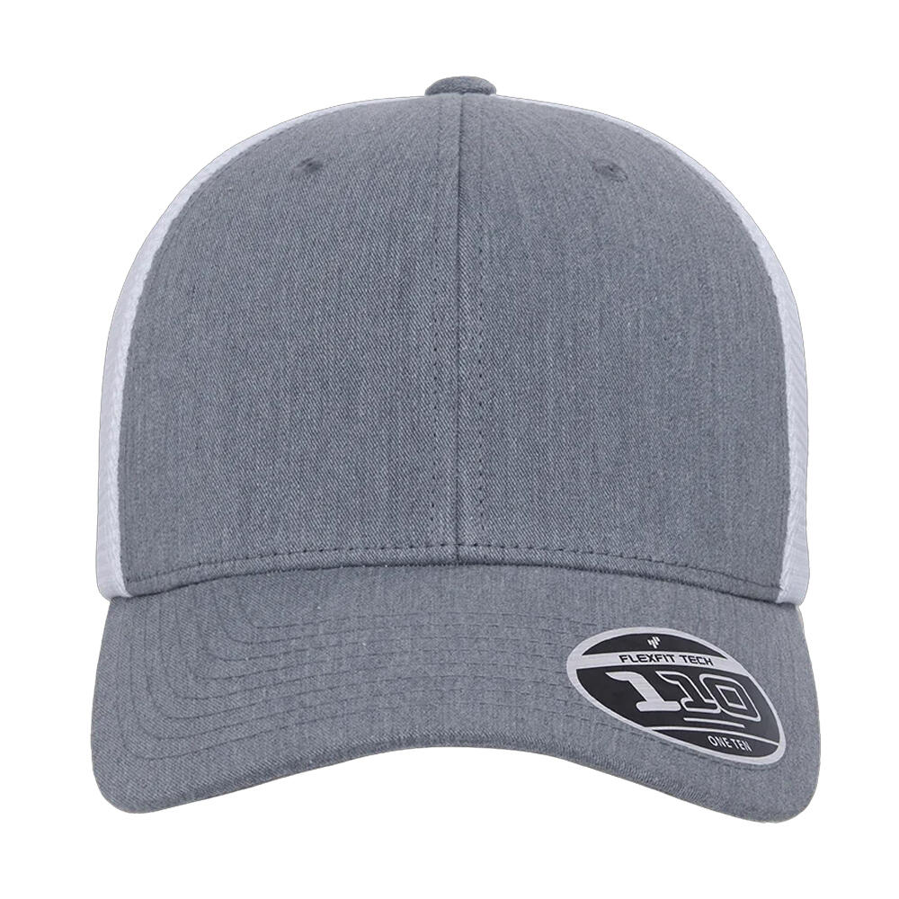 Cappellino Da Camionista Maglia A Rete Flexfit Grigio Bianco 3/3