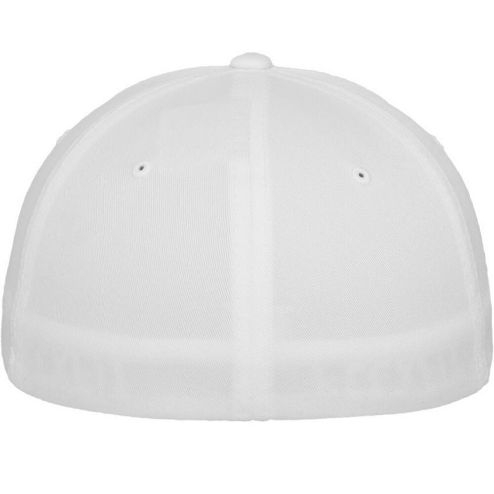 Cappellino Da Baseball 5 Pannelli Flexfit Bianco 2/3