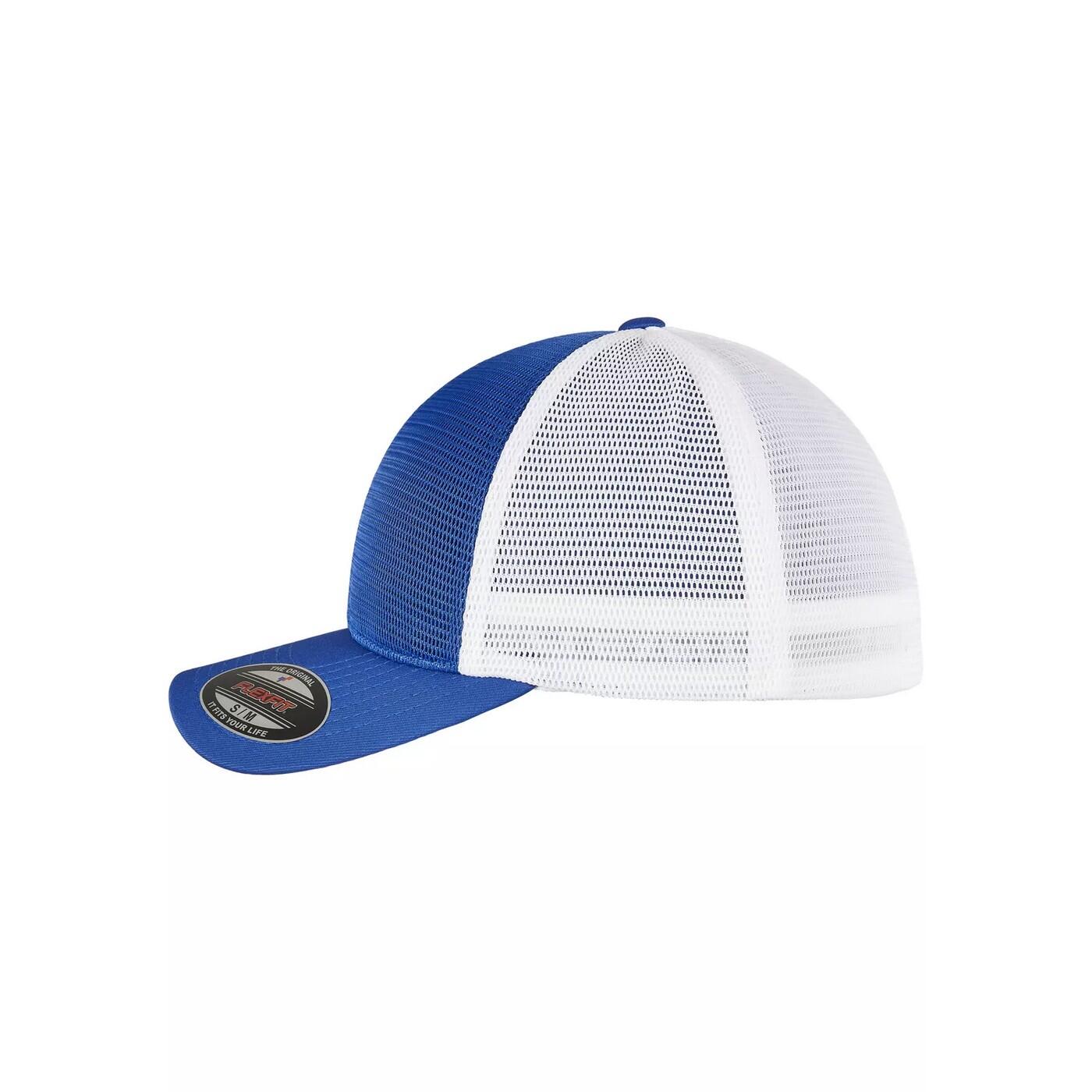 Cappellino Da Baseball Due Toni Flexfit 360 Blu Reale Bianco 3/4