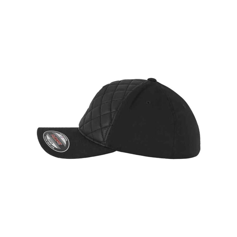 Boné de basebol Diamond Quilt (Preto) 3/4