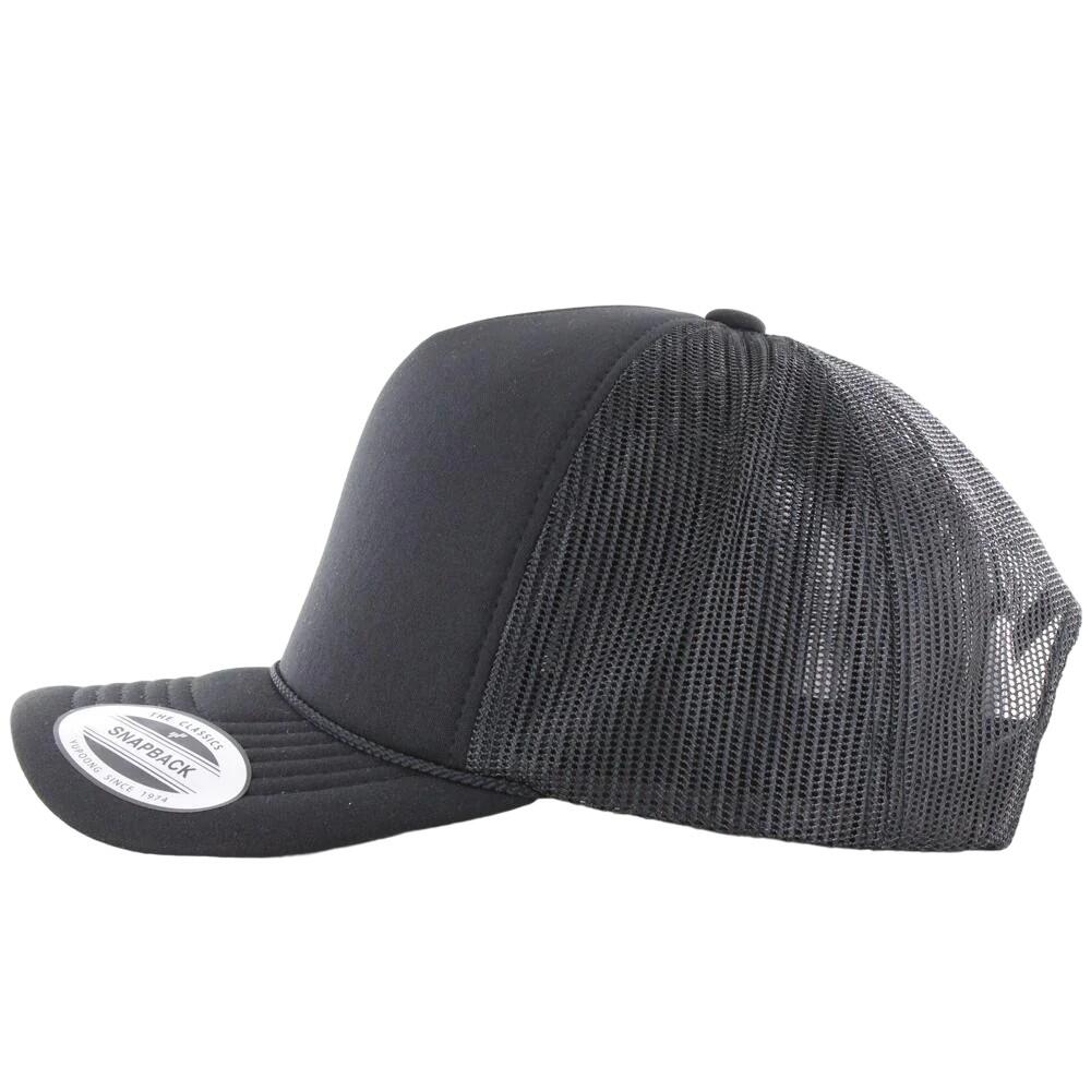 Foam Gebogen Piek Trucker Cap (Zwart/Zwart) 3/3