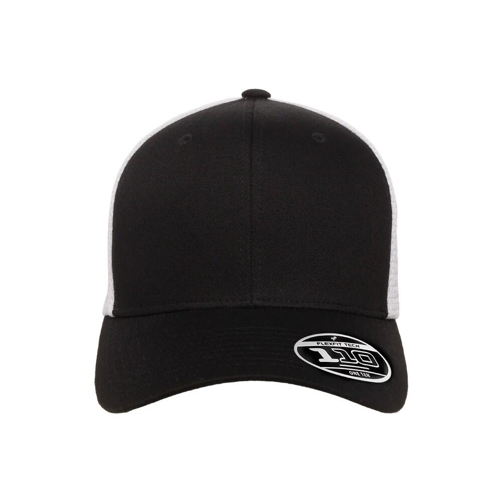 Cappellino Da Camionista Due Toni Flexfit 110 Nero Bianco 3/3