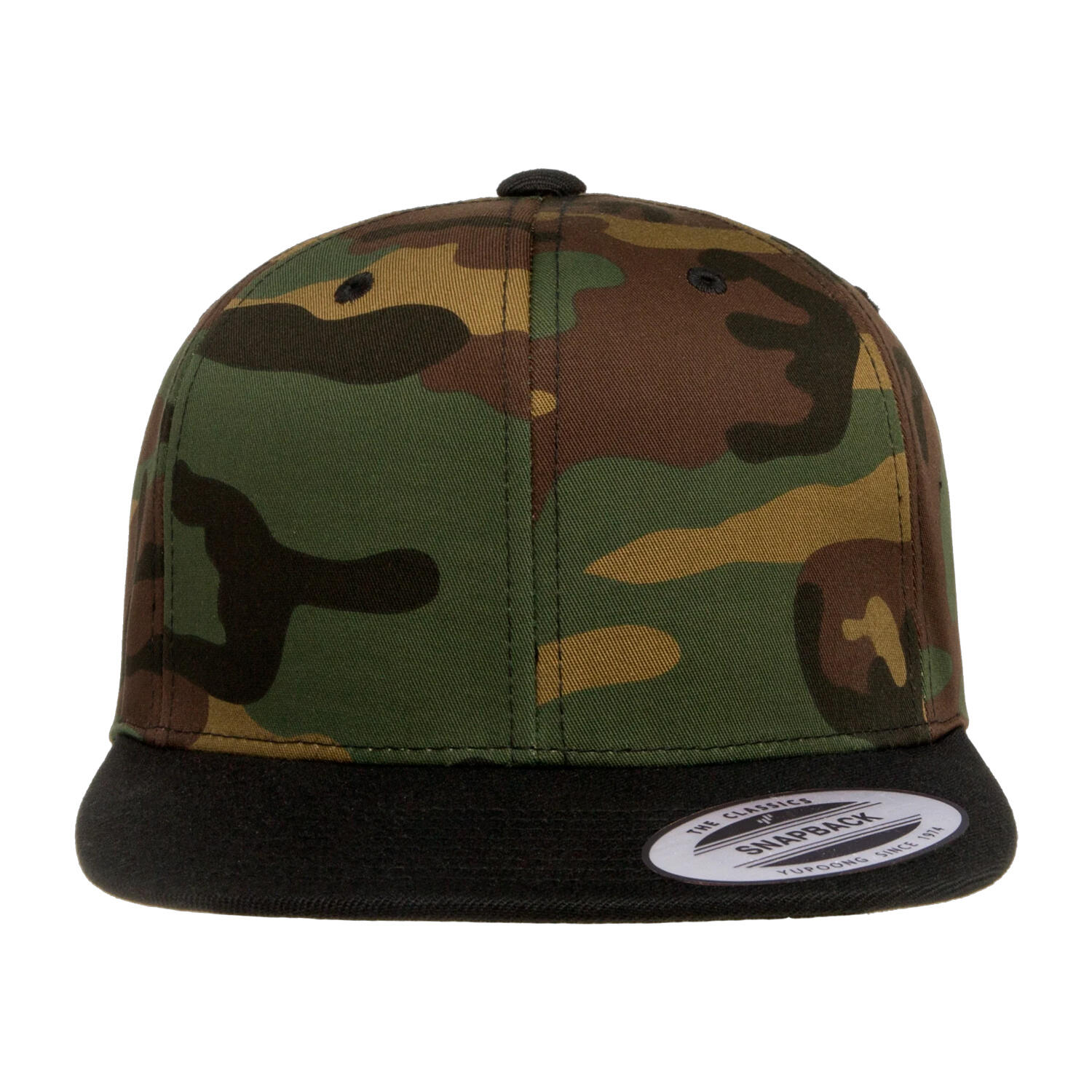 Boné com fecho de correr de dois tons Camo (Verde / Preto) 3/3