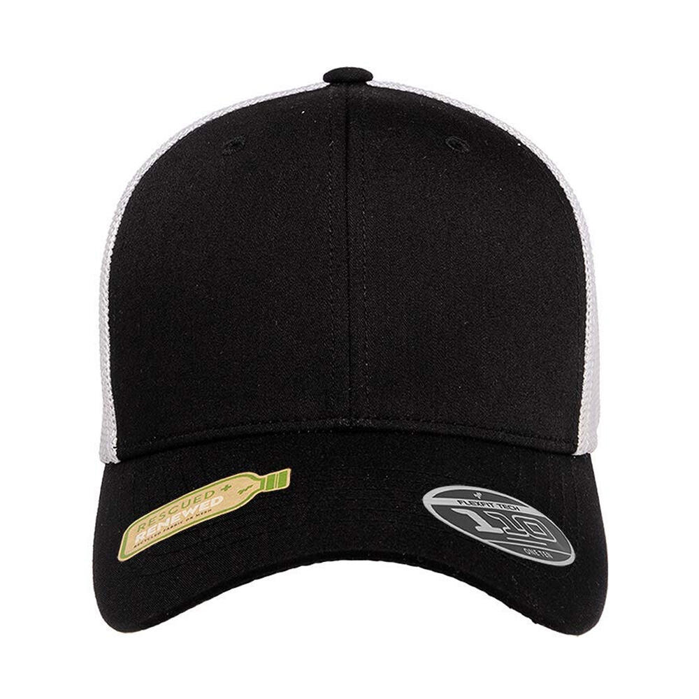 Cappellino Da Camionista Maglia A Rete Flexfit Nero Bianco 3/3