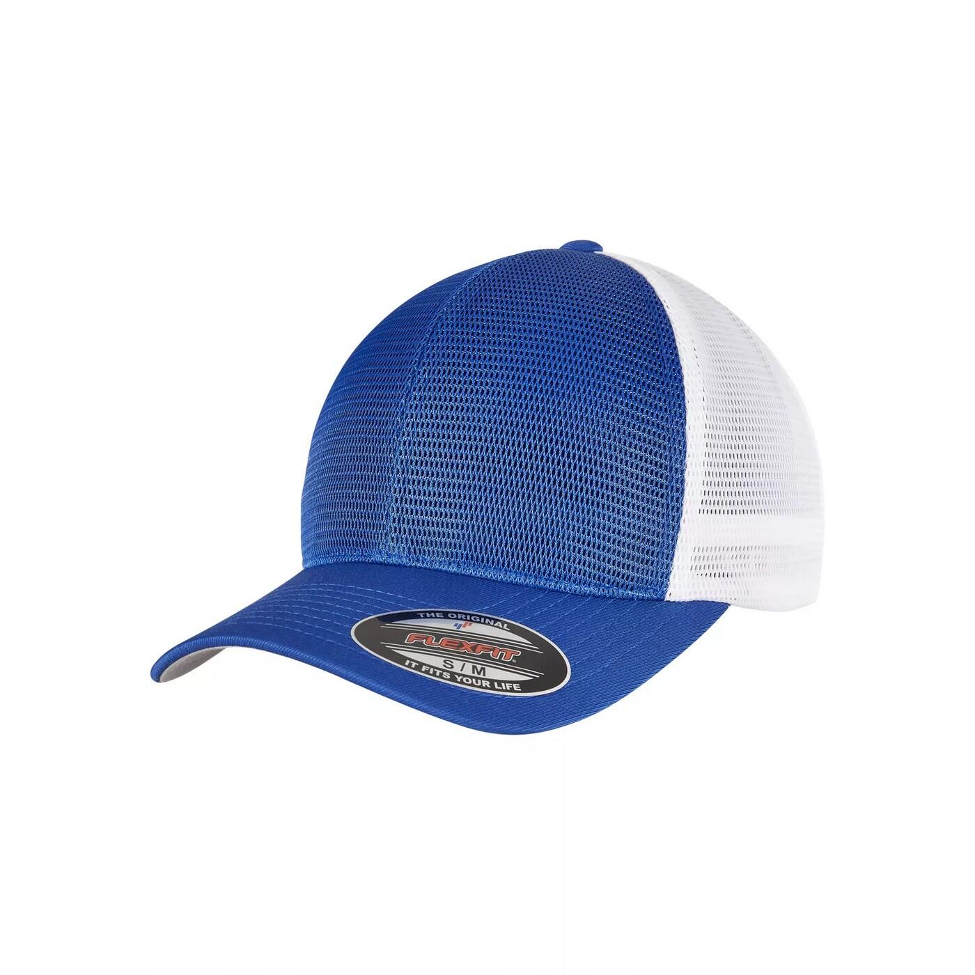 Cappellino Da Baseball Due Toni Flexfit 360 Blu Reale Bianco 4/4