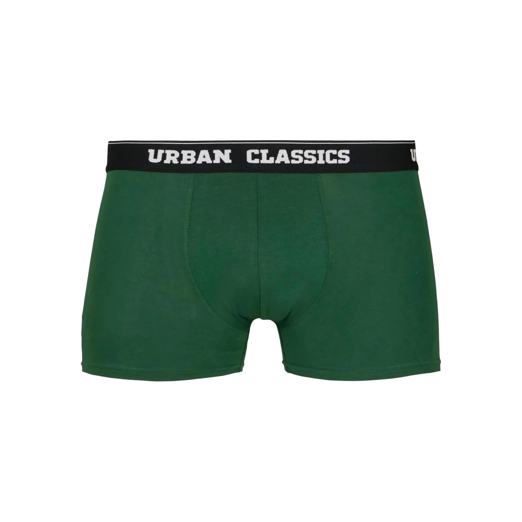 Calções boxer com estampado AllOver para homem (pack de 3) Verde Escuro / Preto