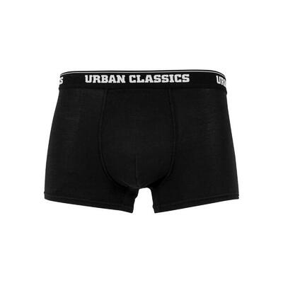Heren biologische boxershorts (set van 2) (zwart)