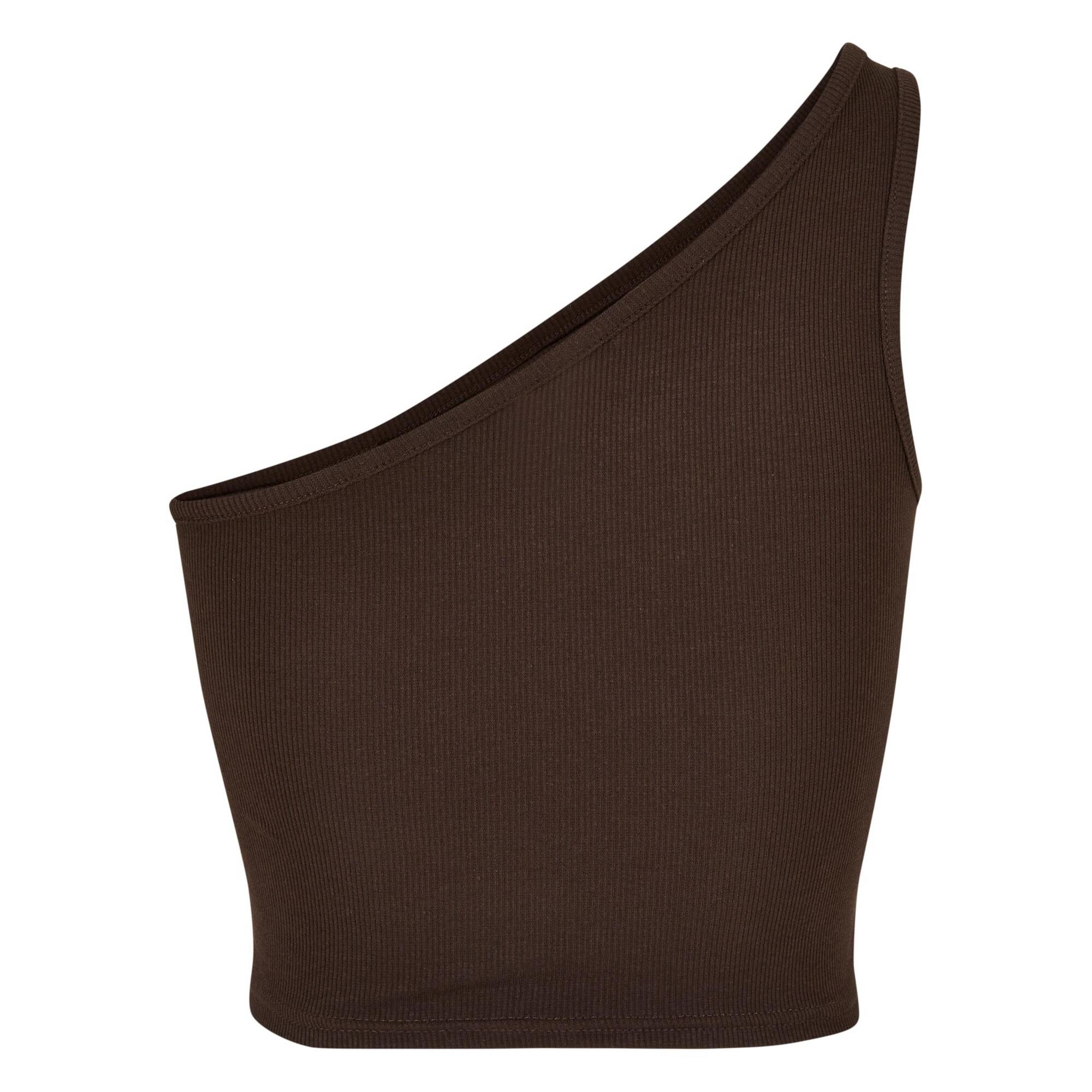 Top Asimmetrico Ritagliata Donna Urban Classics Marrone 2/2
