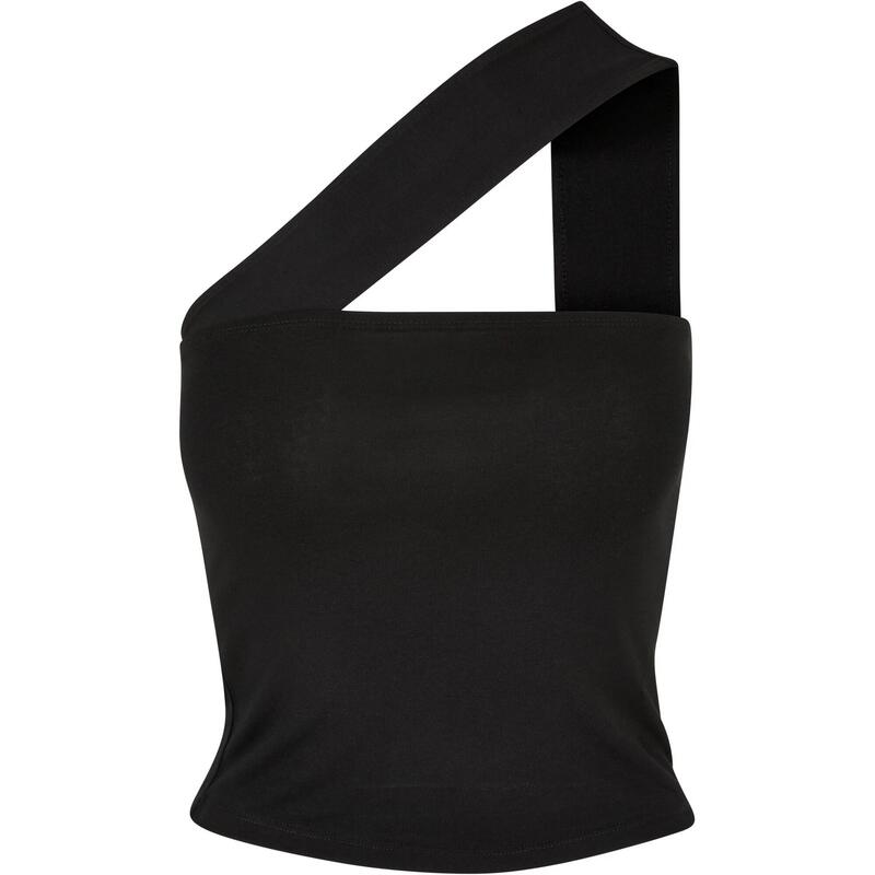 Dames Crossover Strap Top (Zwart)