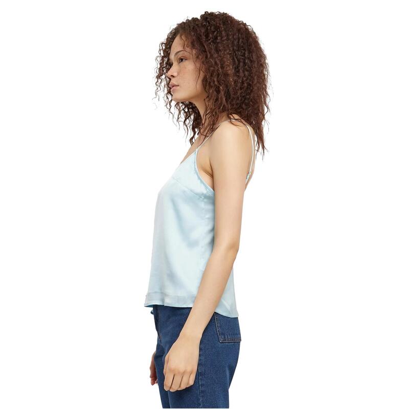 Dames Viscose Satijnen Cami Top (Oceaan Blauw)