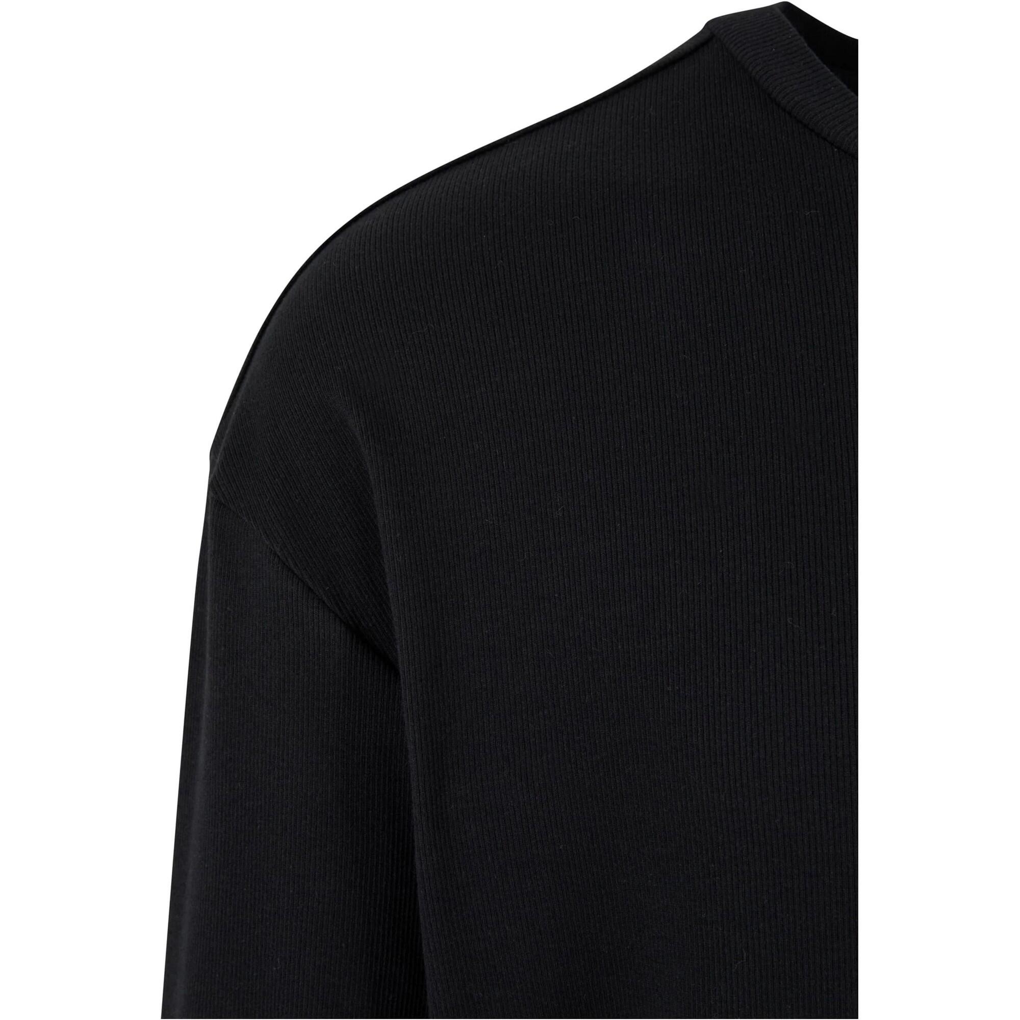 Maglione Boxy A Costine Manica Lunga Uomo Urban Classics Nero 3/4