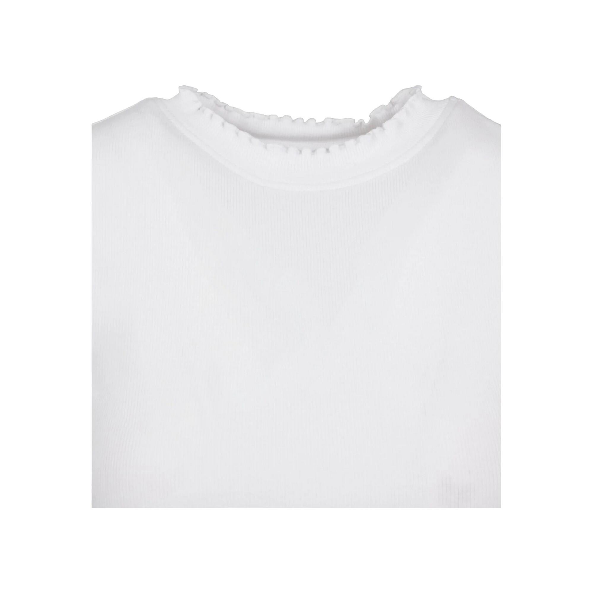 Maglietta Corta A Costine Donna Urban Classics Bianco 4/4