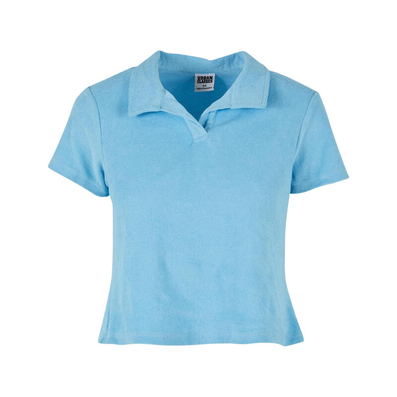 Dames badstof poloshirt (Baltisch Blauw)